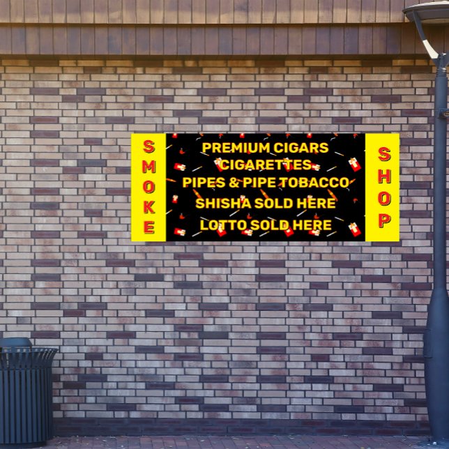 Customize Smoke Shop Cigarettes Cigars Tobacco  Banner (Creator Uploaded)