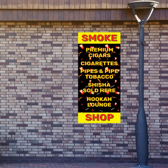 Customize Smoke Shop Cigarettes Cigars Tobacco  Banner (Creator Uploaded)