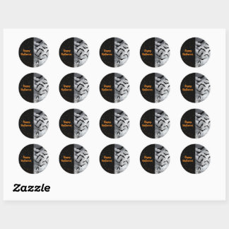 Customize Smokey Bats Halloween Classic Round Sticker