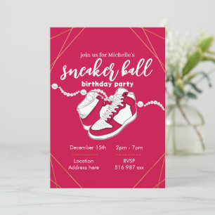 Customize sneaker ball invitation template
