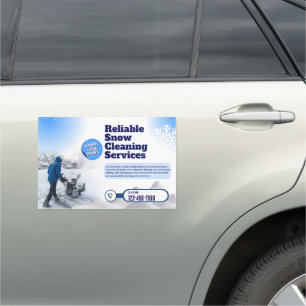 Customize Snow Cleaning Service Truck Car Magnet