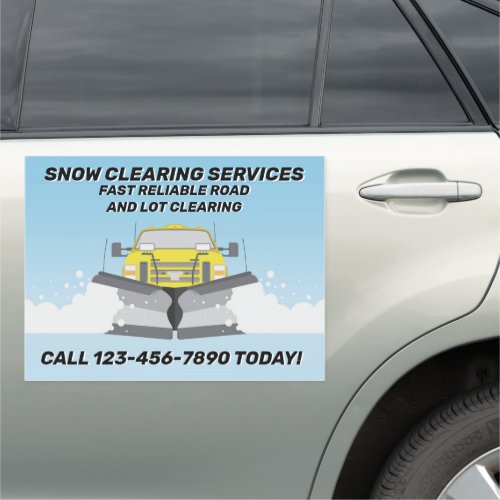 Customize Snow Clearing Plow 2 Business  Car Magnet