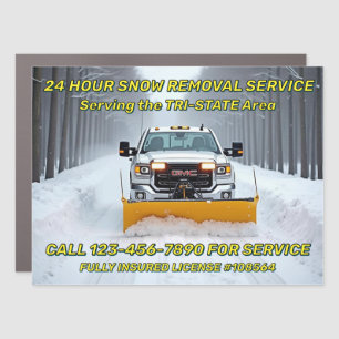 Customize Snow Plow Business Specific Truck 3 Car Magnet