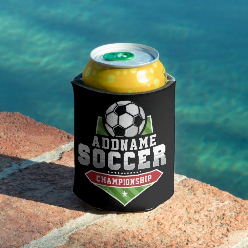 Customize Soccer ADD TEXT Varsity Team Player  Can Cooler