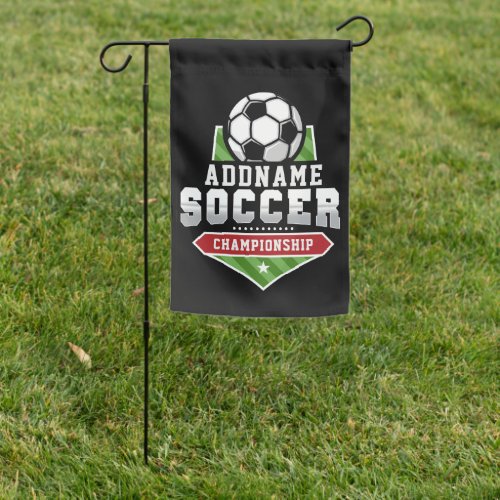 Customize Soccer ADD TEXT Varsity Team Player  Garden Flag