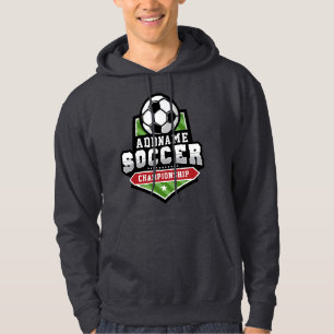 Customize Soccer ADD TEXT Varsity Team Player  Hoodie
