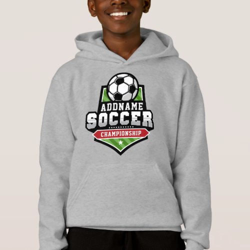 Customize Soccer ADD TEXT Varsity Team Player  Hoodie