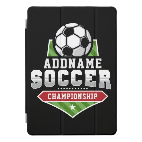 Customize Soccer ADD TEXT Varsity Team Player  iPad Pro Cover
