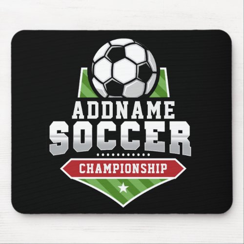 Customize Soccer ADD TEXT Varsity Team Player  Mouse Pad