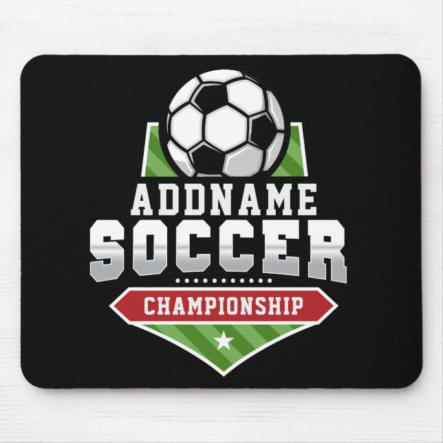 Customize Soccer ADD TEXT Varsity Team Player  Mouse Pad (Front)