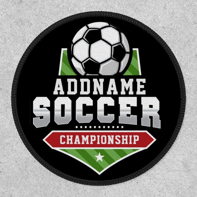 Customize Soccer ADD TEXT Varsity Team Player  Patch (Front)