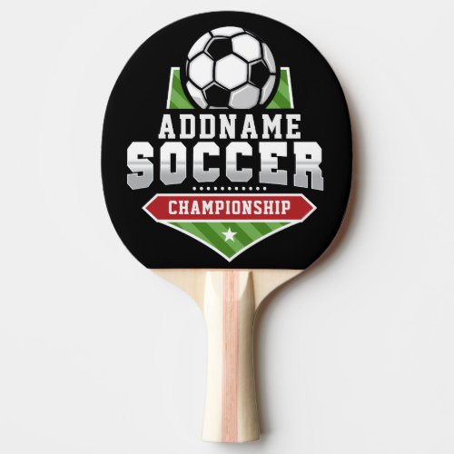 Customize Soccer ADD TEXT Varsity Team Player  Ping Pong Paddle