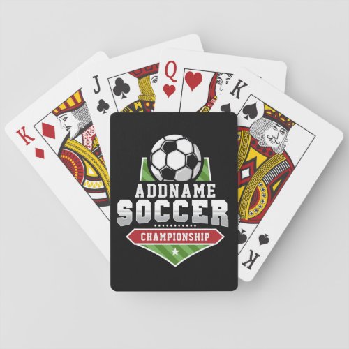 Customize Soccer ADD TEXT Varsity Team Player  Playing Cards
