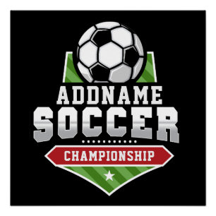 Customize Soccer ADD TEXT Varsity Team Player  Poster