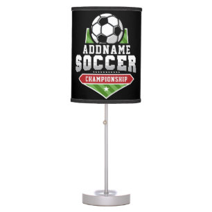 Customize Soccer ADD TEXT Varsity Team Player  Table Lamp