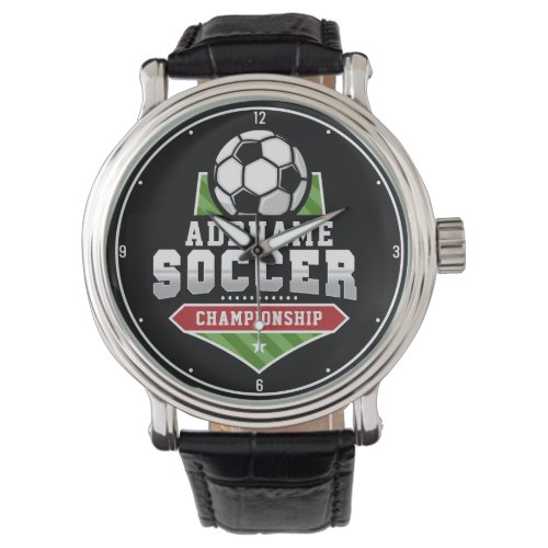 Customize Soccer ADD TEXT Varsity Team Player  Watch