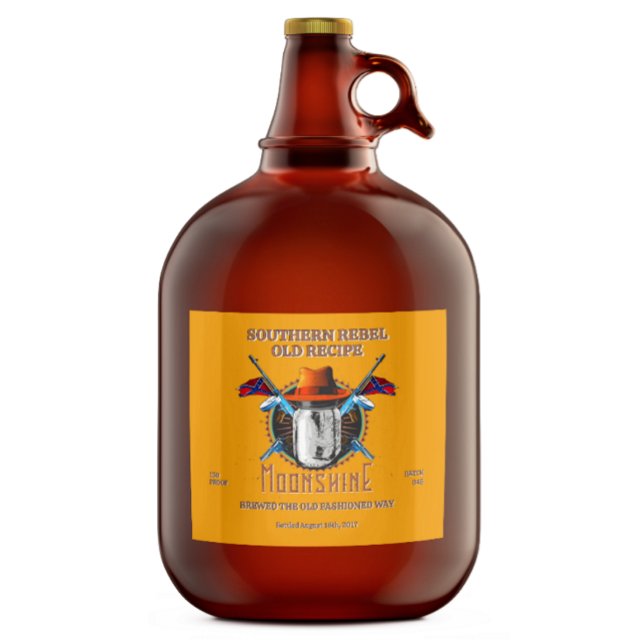 Customize Southern Rebel Vintage Moonshine Liquor Bottle Label (Creator Uploaded)