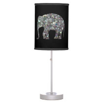 Customize Sparkly colourful silver mosaic Elephant Table Lamp Customize Sparkly colourful silver mosaic Elephant Table Lamp