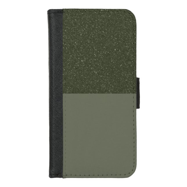 Customize Speckled Moss Green Wallet Case (Front)