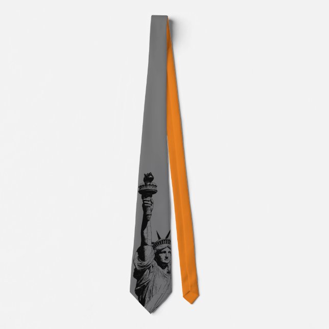 Customize Statue of Liberty Party Neck Tie (Front)