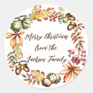 Customize Stickers - Woodland Wreath