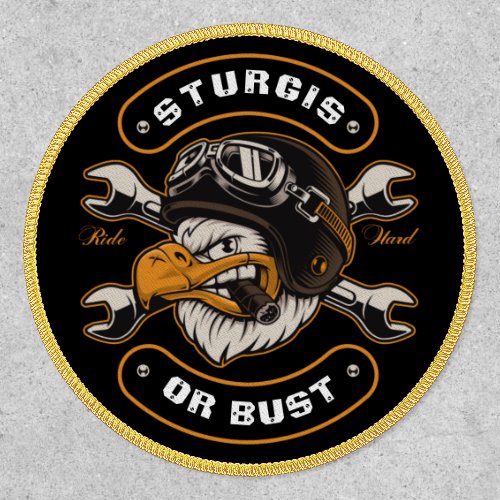 Customize Sturgis Or Bust Biker Eagle Wrenches  Patch