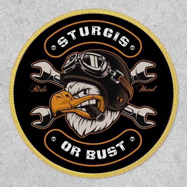 Customize Sturgis Or Bust Biker Eagle Wrenches  Patch (Front)
