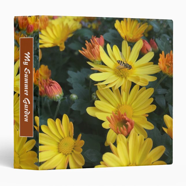 Customize Summer Garden Photo Album Binder (Front/Spine)