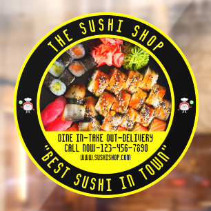 Customize Sushi Restaurant Large Front Window Cling