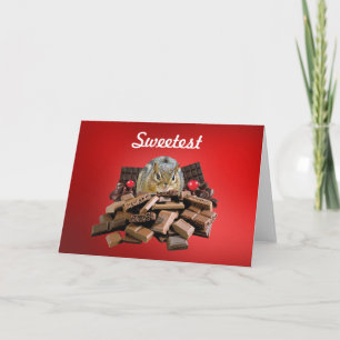 Customize Sweetest Day Chocolate Chipmunk Card
