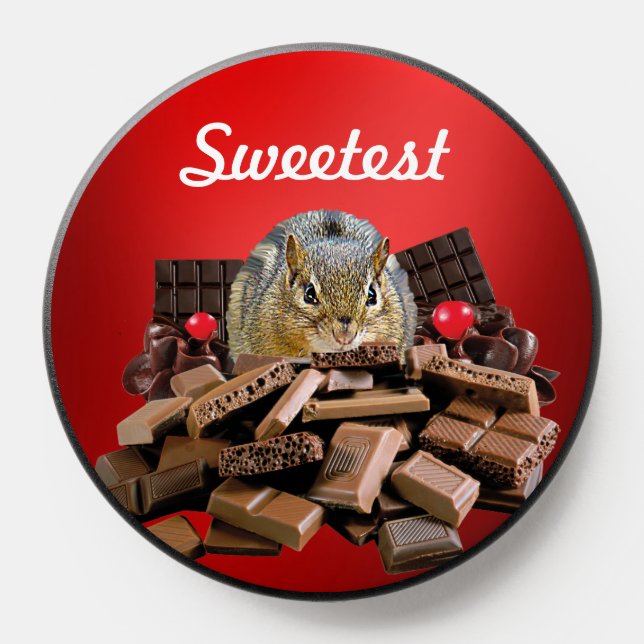 Customize Sweetest Day Chocolate Chipmunk PopSocket (Popsocket)