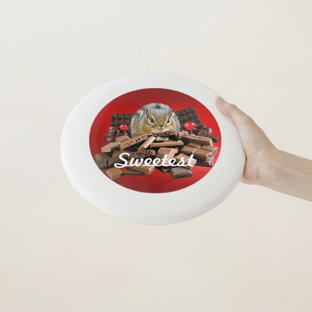 Customize Sweetest Day Chocolate Chipmunk Wham-O Frisbee (In Hand)