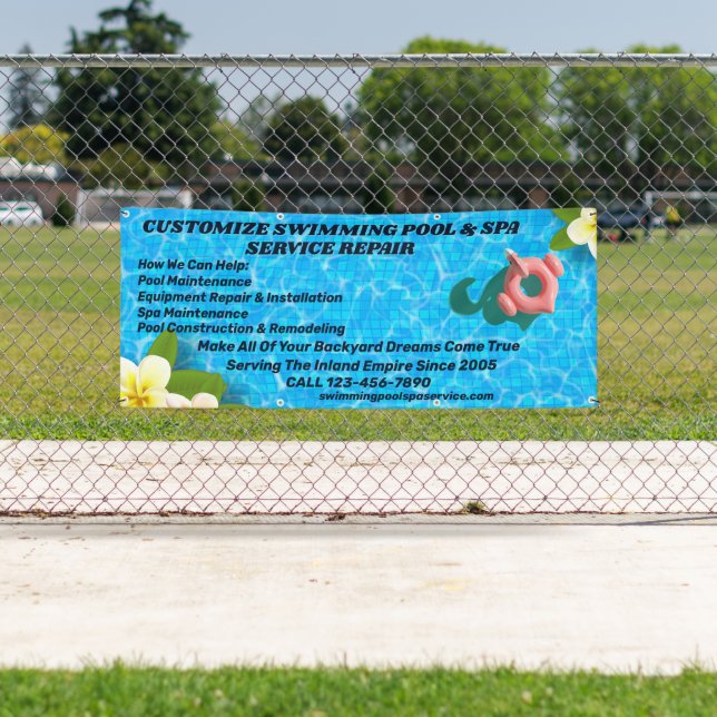 Customize Swimming Pool Spa Maintenance Repair Ser Banner (Insitu)
