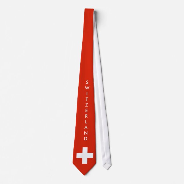 Customize Switzerland Flag Tie (Front)