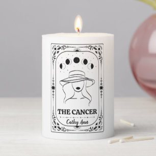 Customize Tarot Zodiac Astrology Birthday Cancer Pillar Candle