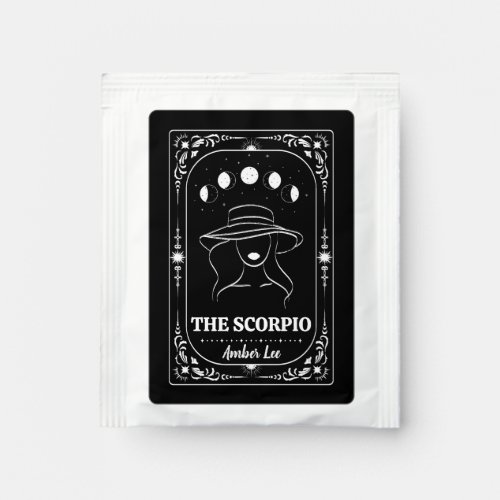 Customize Tarot Zodiac Astrology Birthday Scorpio Tea Bag Drink Mix