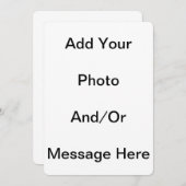 Customize Template Blank 5 x 7 Basic White Cards (Front/Back)