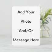 Customize Template Blank 5 x 7 Basic White Cards (Standing Front)