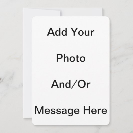 Customize Template Blank 5 x 7 Basic White Cards (Front)