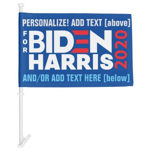 Customize Template For Biden Harris 2020 Add Text Car Flag