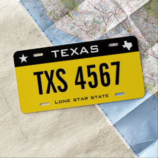 Customize Texas license plate