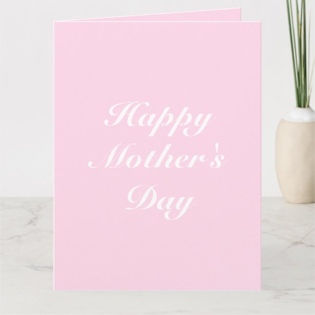 Customize text Happy Mother's Day, elegant classic Card (Front)