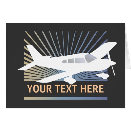 Customize Text - Low Wing Airplane Cards (Front Horizontal)