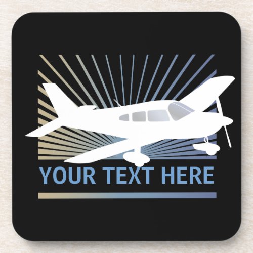 Customize Text _ Low Wing Airplane Coaster