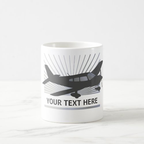 Customize Text _ Low Wing Airplane Coffee Mug