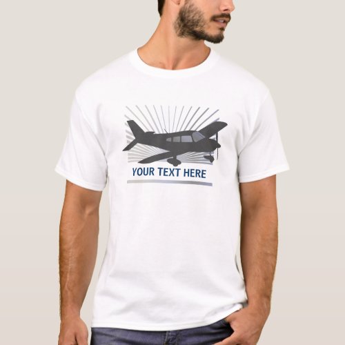 Customize Text _ Low Wing Airplane T_Shirt