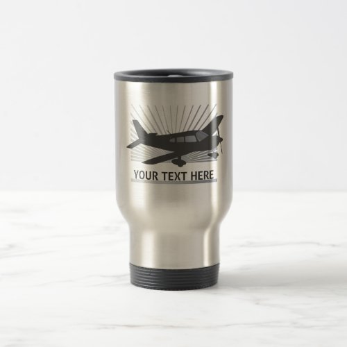 Customize Text _ Low Wing Airplane Travel Mug