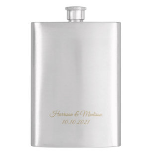 customize text Wedding gift favors Flask