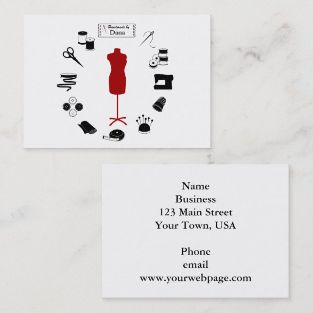 Customize the Label Business Card (Front/Back)
