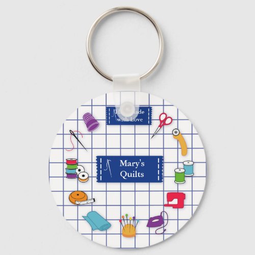 Customize the Label Quilt Keychain